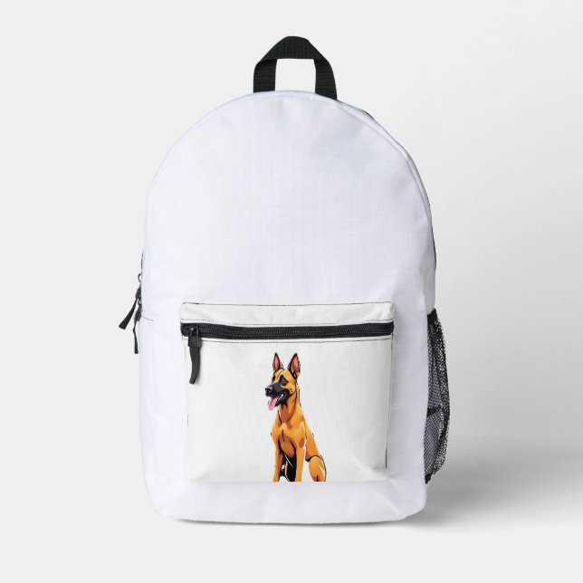 Belgian Malinois (3) Printed Backpack (Front)