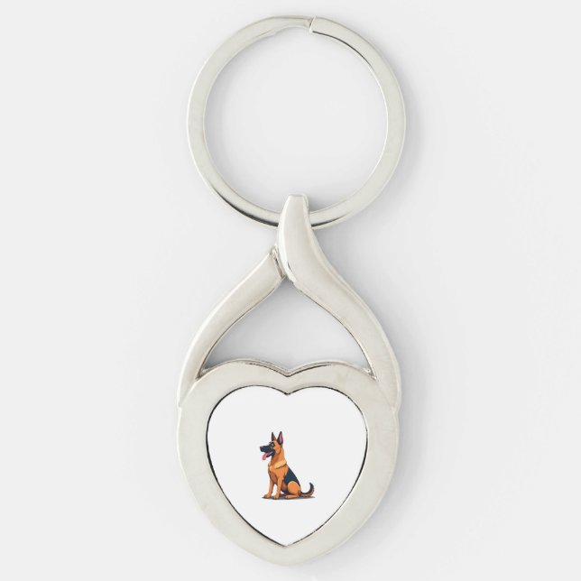 Belgian Malinois (6) Key Ring (Front)