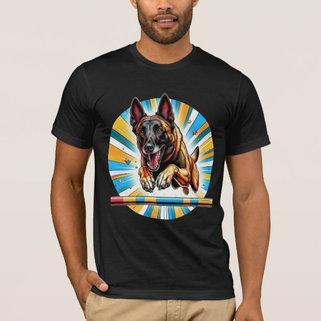Belgian Malinois Agility Jump t-shirt (Front)