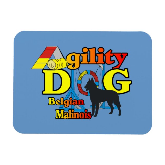 Belgian Malinois Agility Magnet (Horizontal)