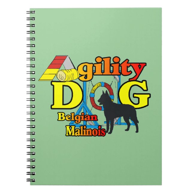 Belgian Malinois Agility Notebook (Front)