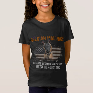 Belgian Malinois American Flag Funny Dog Gift T-Shirt
