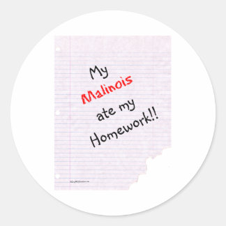 Belgian Malinois Ate My Homework - Sticker