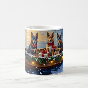 Belgian Malinois Christmas Boat Holiday Coffee Mug