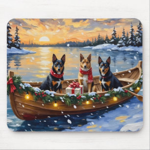 Belgian Malinois Christmas Boat Holiday Mouse Pad