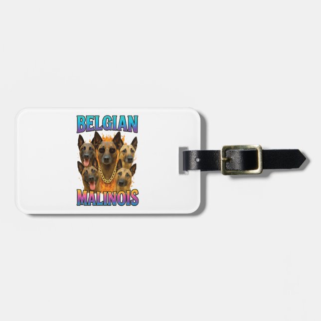 Belgian Malinois Copy Luggage Tag (Front Horizontal)