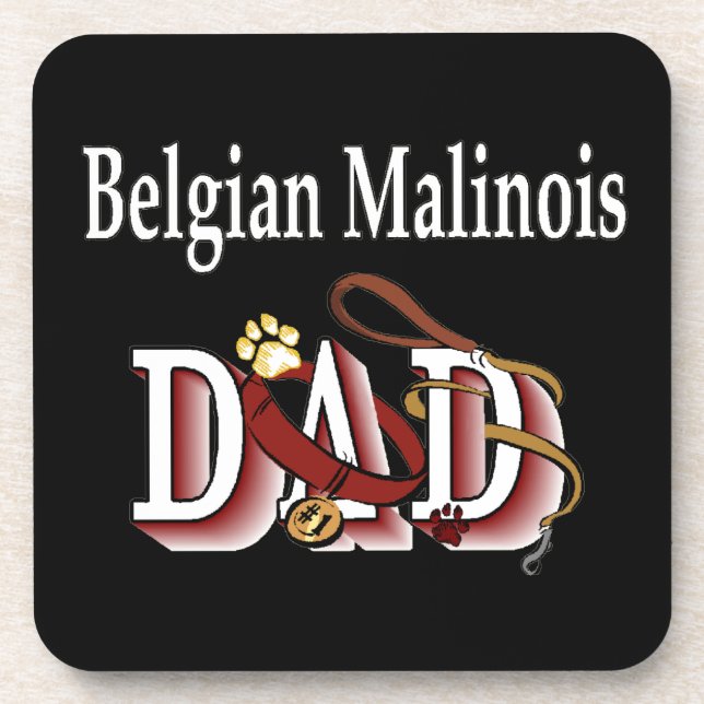 Belgian Malinois Dad Coaster (Front)