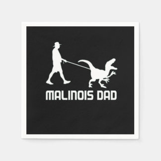 Belgian Malinois Dad Dinosaur Funny Gift To Husban Napkin