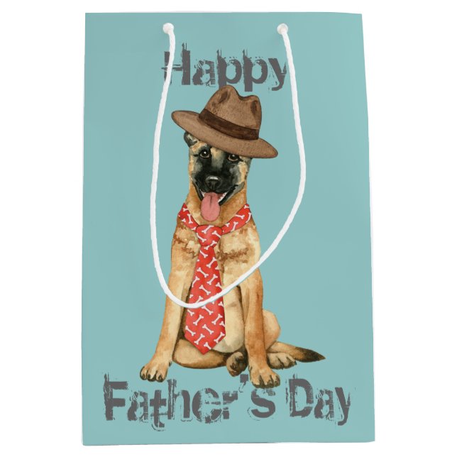 Belgian Malinois Dad Medium Gift Bag (Front)