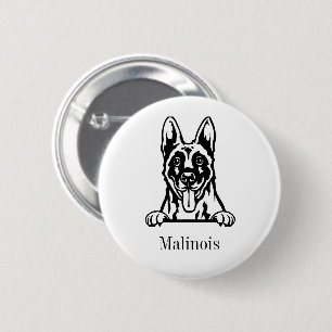 Belgian Malinois dog  6 Cm Round Badge