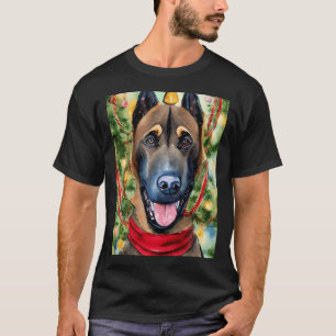 Belgian Malinois Dog Christmas Celebration 1 T-Shirt