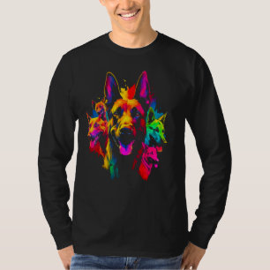 Belgian Malinois Dog Colorful T-Shirt