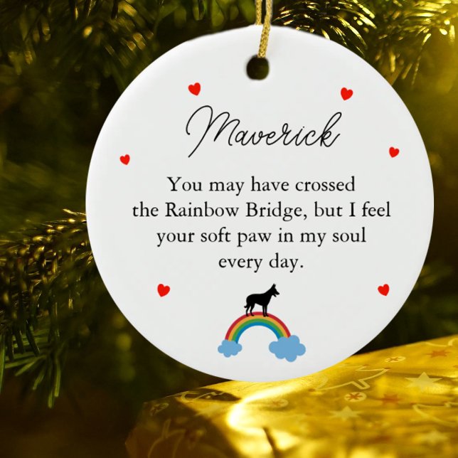 Belgian Malinois Dog Custom Memorial Ceramic Tree Decoration (Creator Uploaded)