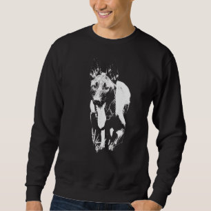 Belgian Malinois Dog Face Minimalist Silhouette   Sweatshirt