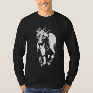 Belgian Malinois Dog Face Minimalist Silhouette T-Shirt