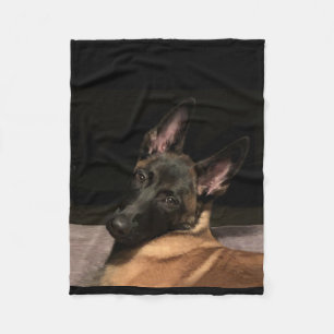 Belgian Malinois Dog Fleece Blanket