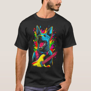 Belgian Malinois Dog Guitar T-Shirt