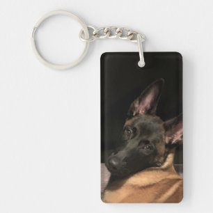 Belgian Malinois Dog Key Ring