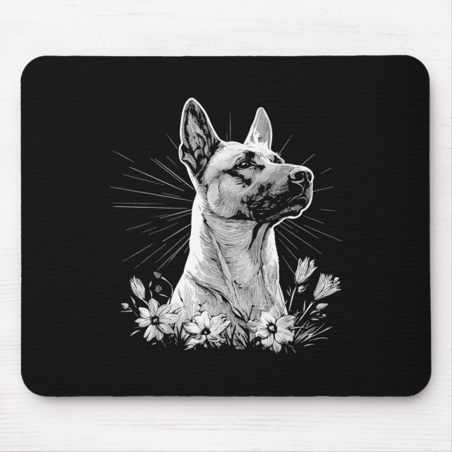 Belgian Malinois Dog Lover Retro Style Tattoo  Mouse Pad (Front)