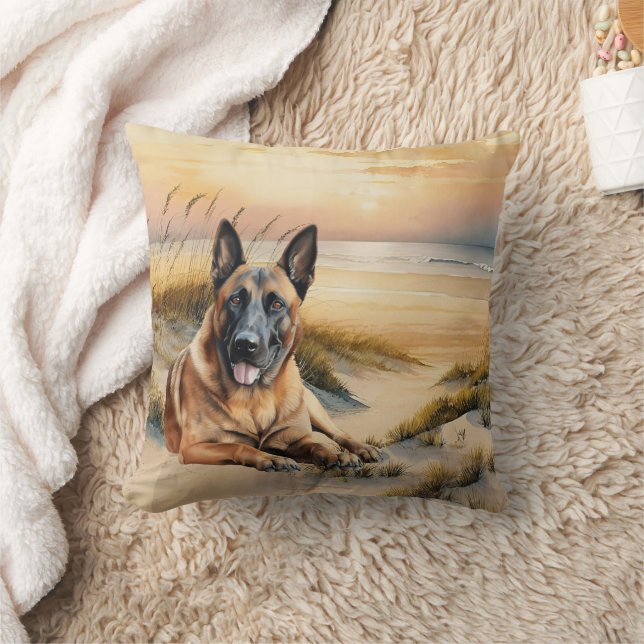 Belgian Malinois Dog Lover Sandy Beach Cushion (Blanket)