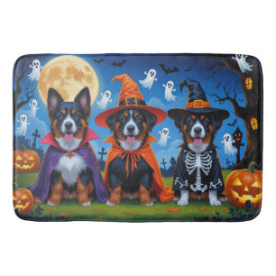 Belgian Malinois Dogs Pumpkin Halloween Funny Bath Mat