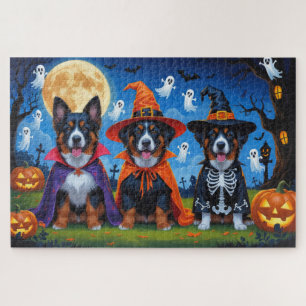 Belgian Malinois Dogs Pumpkin Halloween Funny  Jigsaw Puzzle