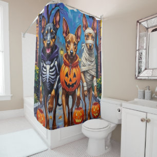 Belgian Malinois Dogs Trick-or-Treating Halloween  Shower Curtain