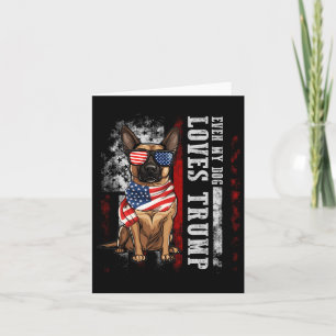 Belgian Malinois Even My Dog Loves Trump Funny Card