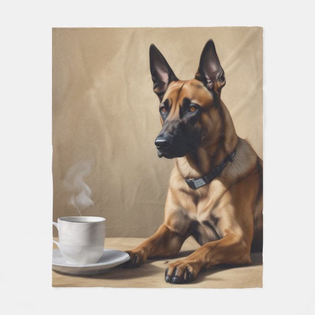 Belgian Malinois Fleece Blanket (Front)