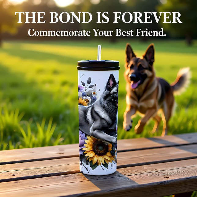 Belgian Malinois' Floral Energy Burst Thermal Tumbler (Creator Uploaded)