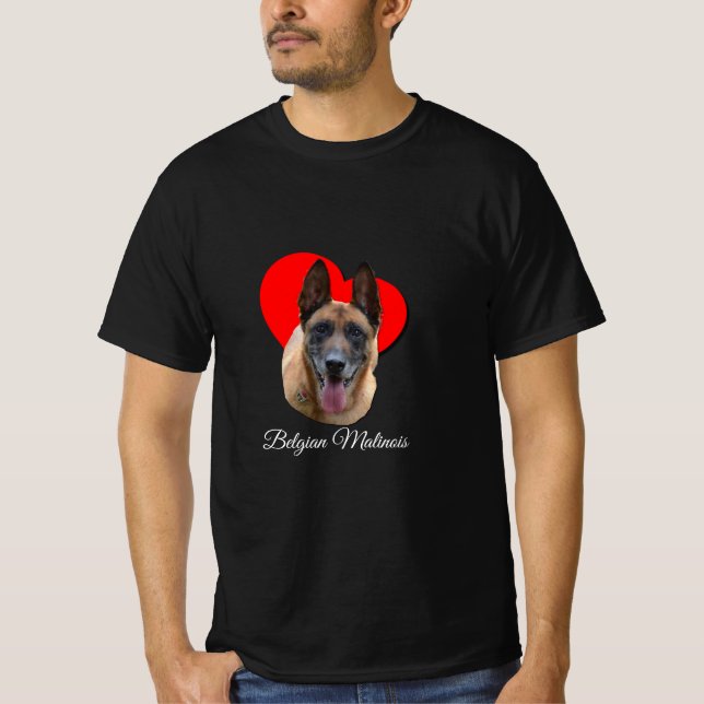 Belgian Malinois Heart Love  T-Shirt (Front)