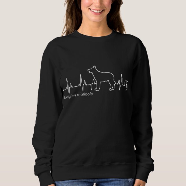 Belgian Malinois Heartbeat - Belgian Malinois Sweatshirt (Front)