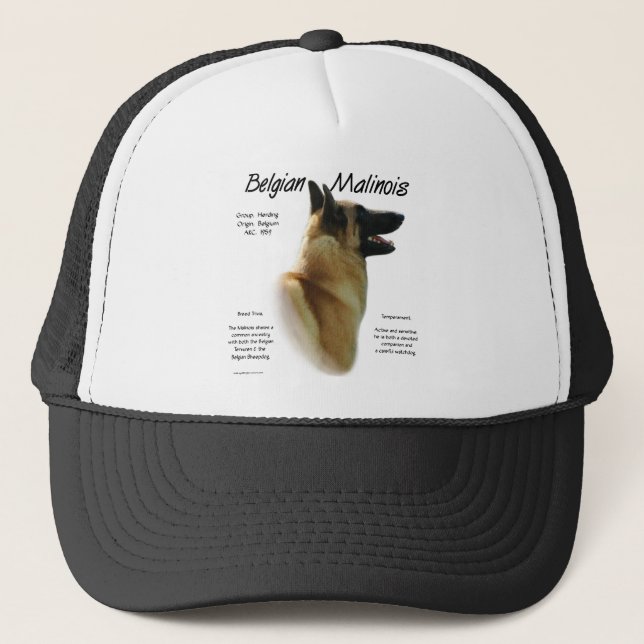 Belgian Malinois History; All about Malinois Trucker Hat (Front)