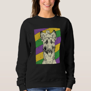 Belgian Malinois Jester Mardi Gras Dog Mom or Dad Sweatshirt