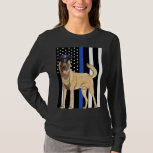 Belgian Malinois K9 Police Officer USA Flag T-Shirt