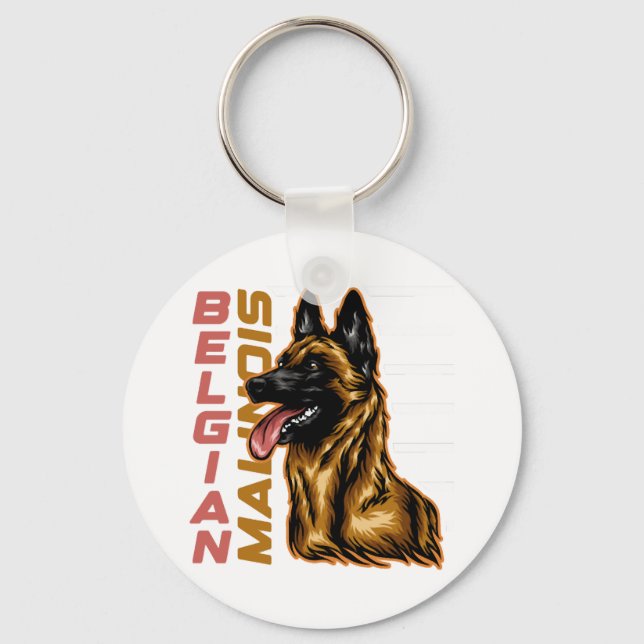 Belgian Malinois   Key Ring (Front)