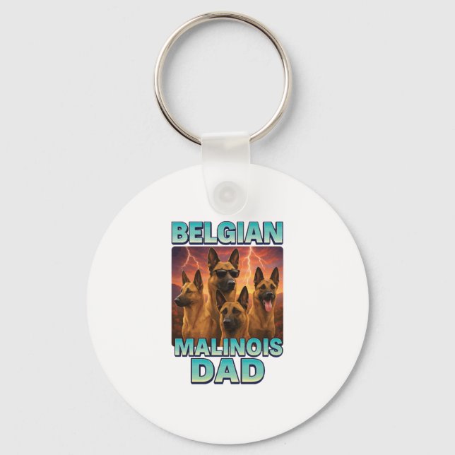 Belgian Malinois Key Ring (Front)