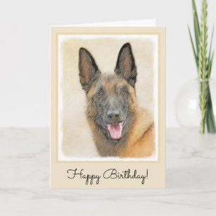 Belgian Malinois Painting — Cute Original Dog Ar Card