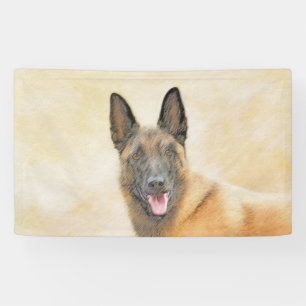 Belgian Malinois Painting - Cute Original Dog Art Banner