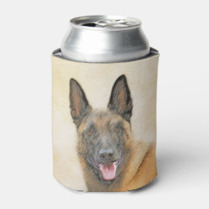Belgian Malinois Painting - Cute Original Dog Art Can Cooler