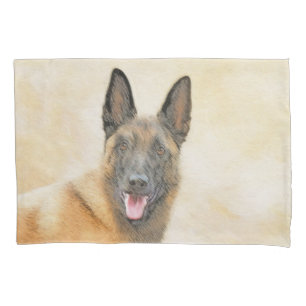 Belgian Malinois Painting - Cute Original Dog Art Pillowcase