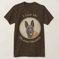Belgian Malinois Painting - Cute Original Dog Art