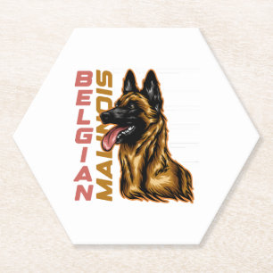 Belgian Malinois Paper Coaster