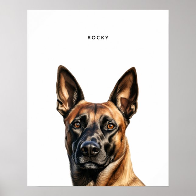 Belgian Malinois Personalised Print (Front)