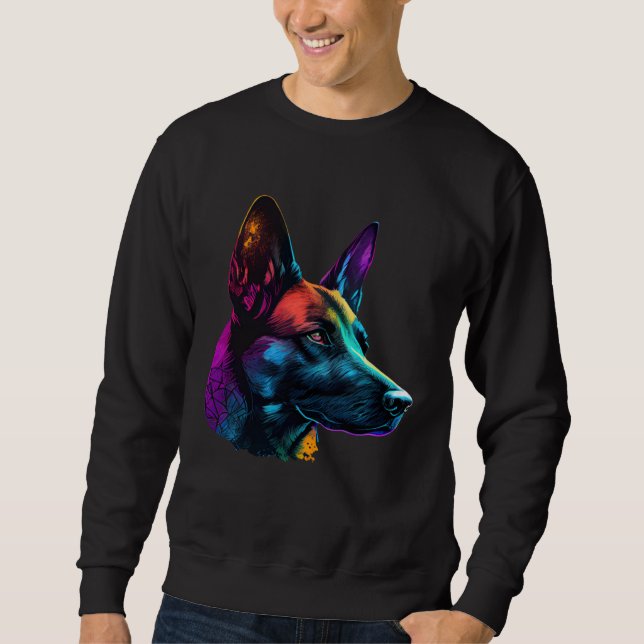 Belgian Malinois Pop Belgian Malinois Sweatshirt (Front)