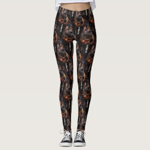 Belgian Malinois Pumpkins Halloween Scary Leggings