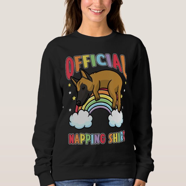 Belgian Malinois Rainbow Pyjamas Dog Sleep Shirt (Front)
