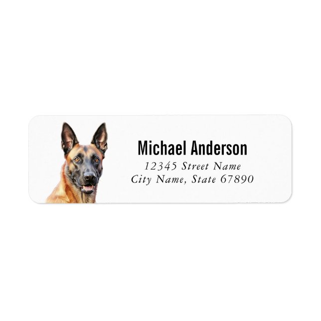 Belgian Malinois Return Address Labels (Front)