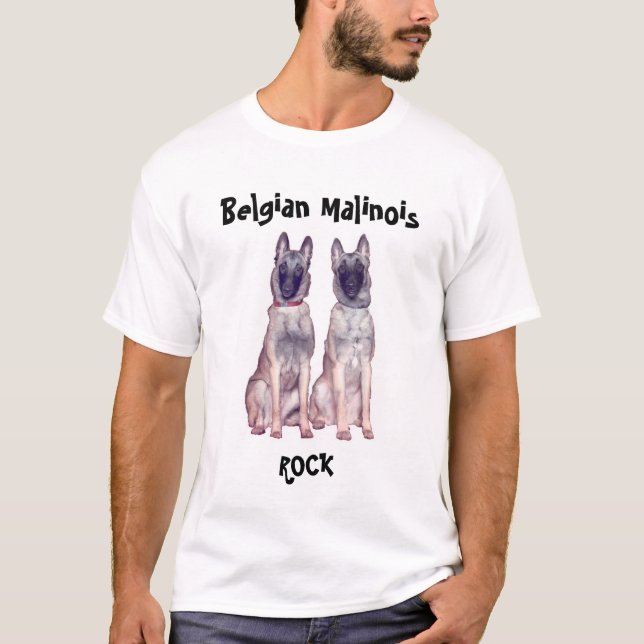 Belgian Malinois Rock T-Shirt (Front)