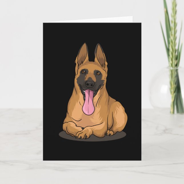 Belgian Malinois Shepherd dog gift idea Card (Front)